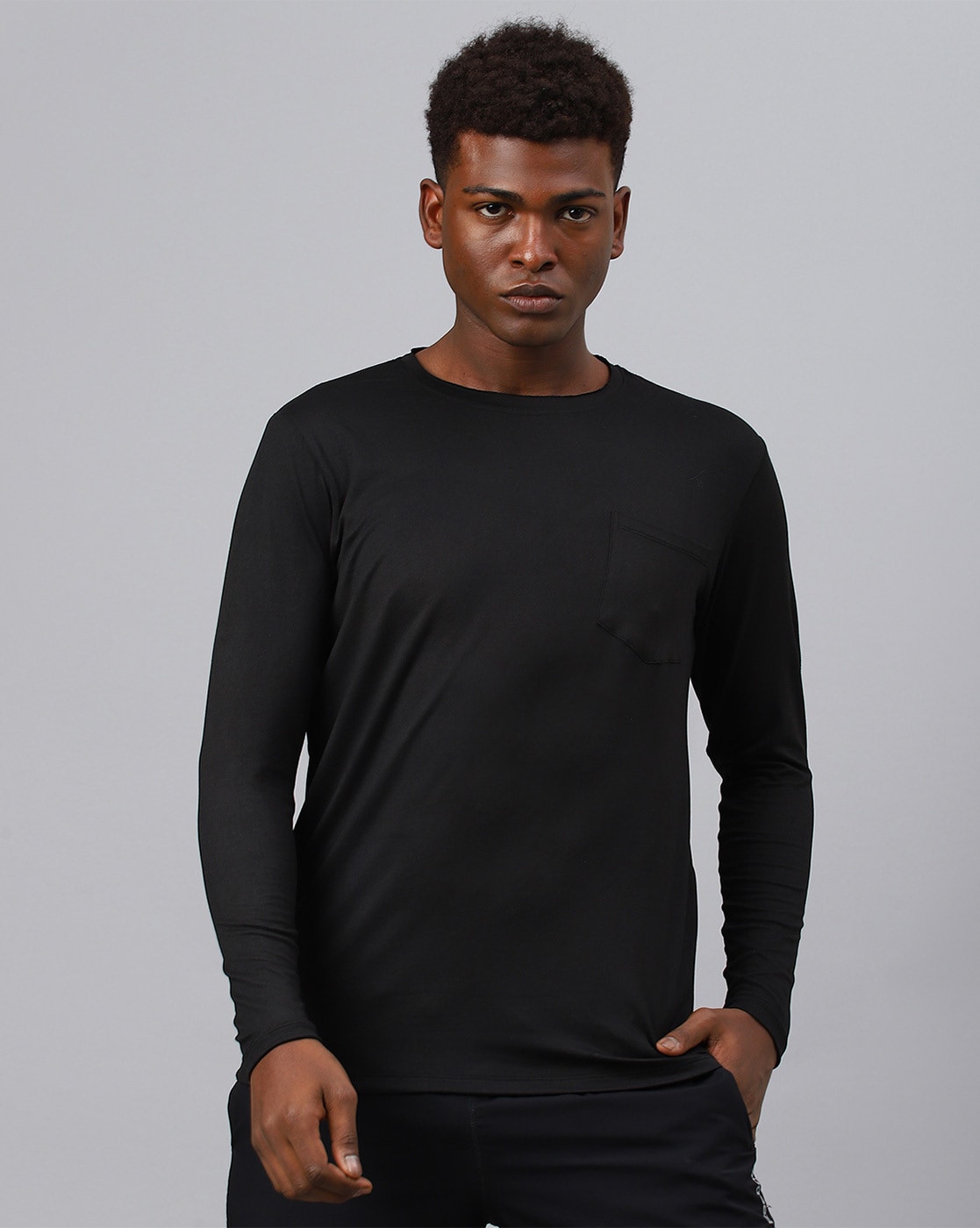 Buy Black Tshirts for Women by FITKIN Online