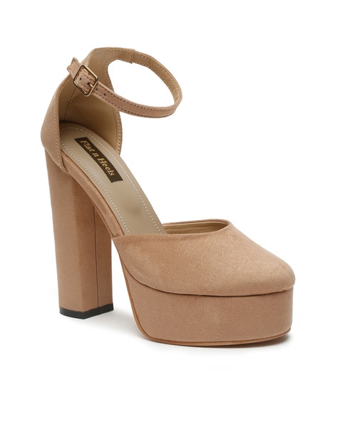 Ebony-Kitten Heel Belly in Khaki. – vanson-stores