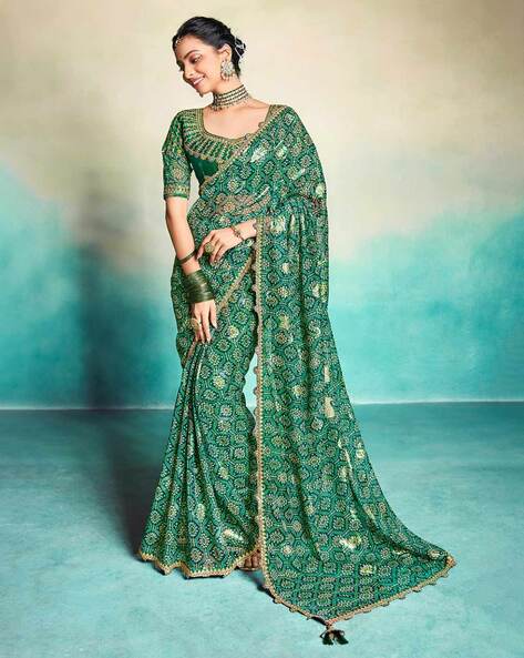 Buy Green Sarees for Women by Saree mall Online