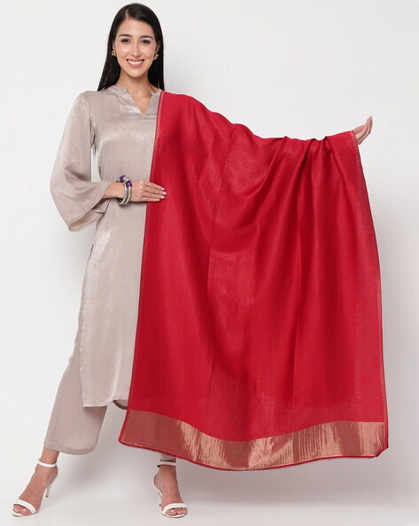 Woolen Shawl with Fringed Hems Price in India