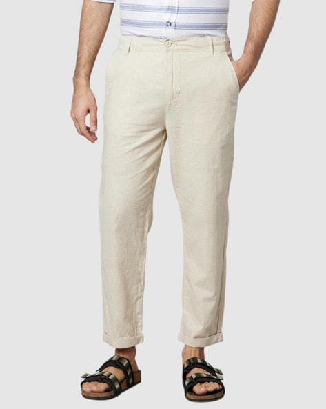 Buy Celio Men Beige Slim Fit Solid Joggers - Trousers for Men 2220293 |  Myntra