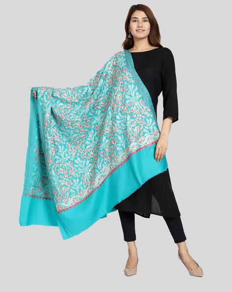 Embroidered Woolen Shawl Price in India