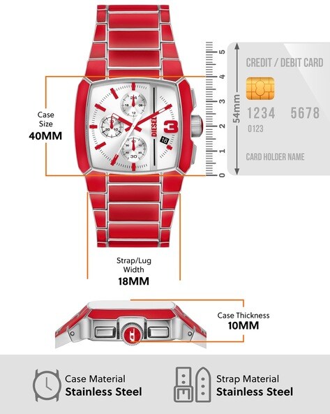Buy DIESEL Cliffhanger Chronograph Watch-DZ4637 | Red Color Men | AJIO LUXE