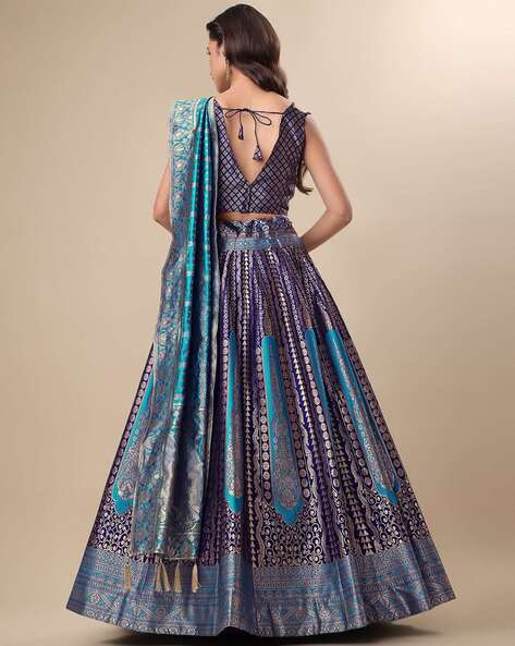 Buy Navy Blue Lehenga Choli Sets for Women by Purvaja Online