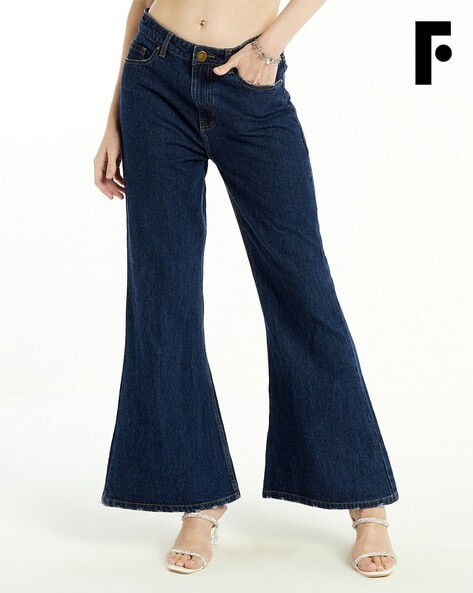 Buy Women Mid-Rise Bootcut Jeans Online at Best Prices in India
