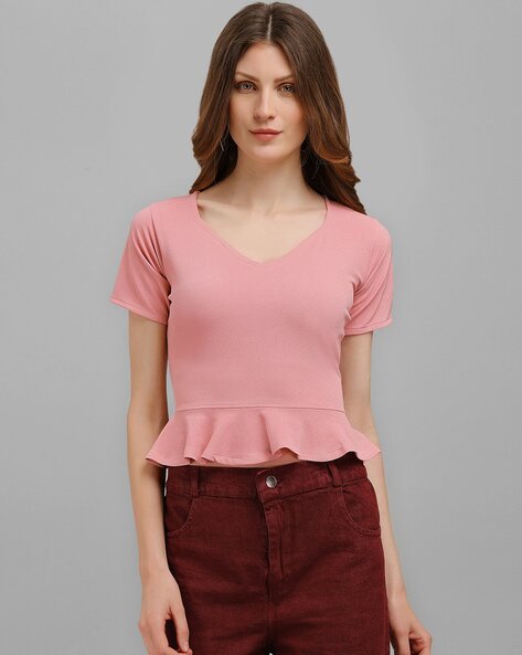 Buy Pink Tops for Women by Purvaja Online