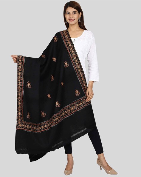 Embroidered Woolen Shawl Price in India