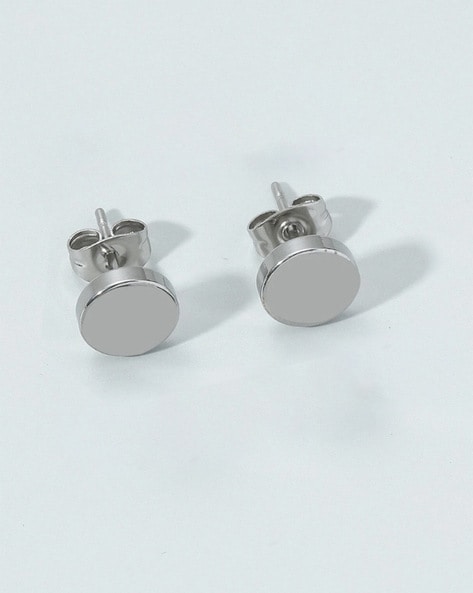 Mens White Gold Plated Flower Cluster Sterling Silver Stud Hip Hop Earrings  | eBay