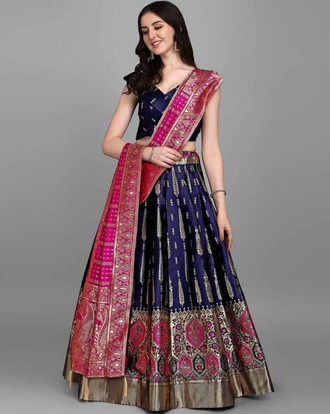 Buy Pink Lehenga Choli Sets for Women by Bharat Origin Online | Ajio.com