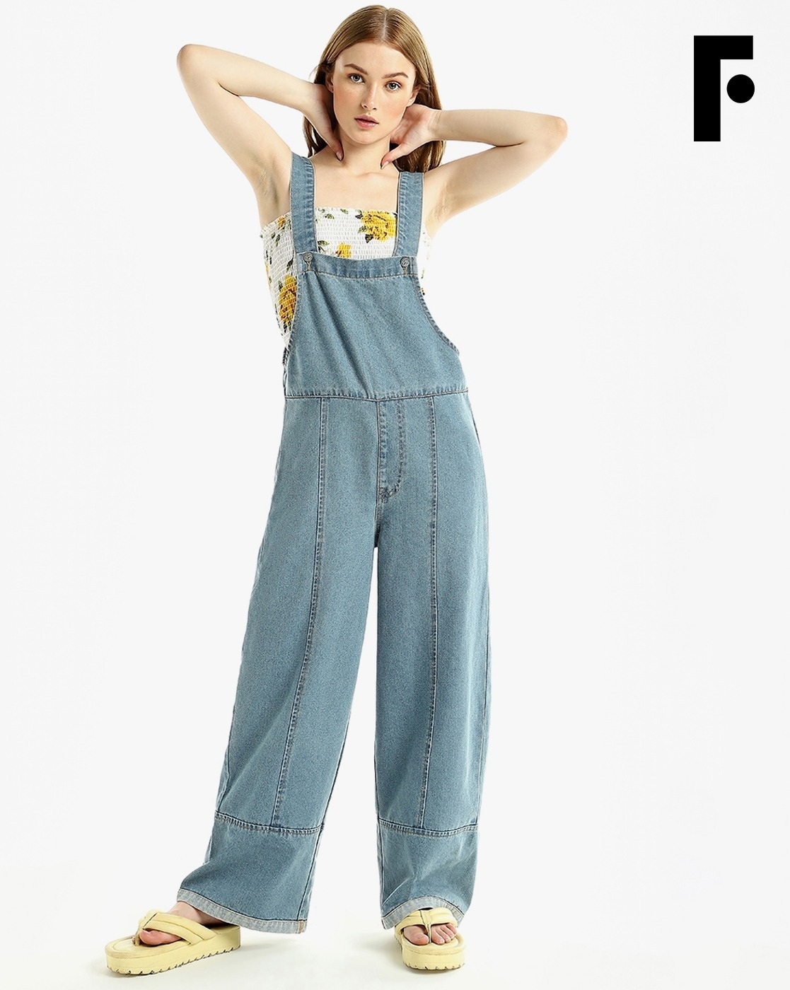 Buy Denim Blue Jumpsuits &Playsuits for Women by FOUNDRY Online