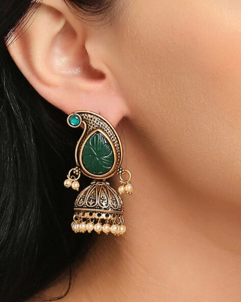 Buy online Gold Graceful Delightful Jhumka Earrings from fashion jewellery  for Women by Happy Stoning for ₹299 at 81% off | 2024 Limeroad.com