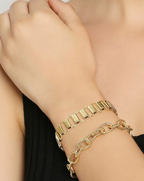 Buy Gold Bracelets & Bangles for Women by Fabula Online | Ajio.com