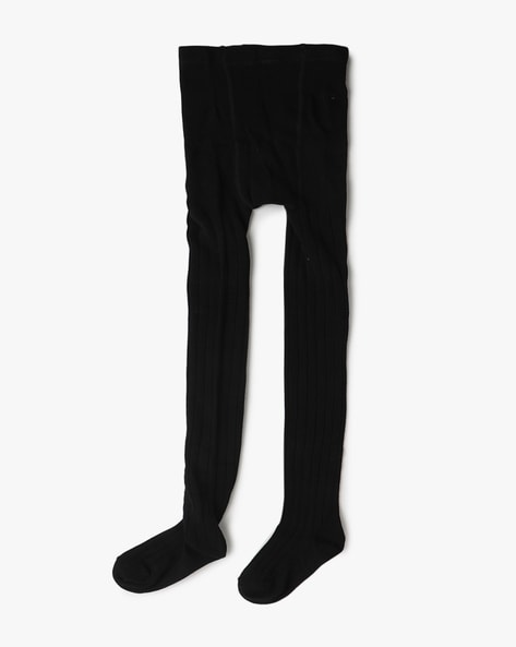 Cable Fleece Leggings in Black - Black / regular