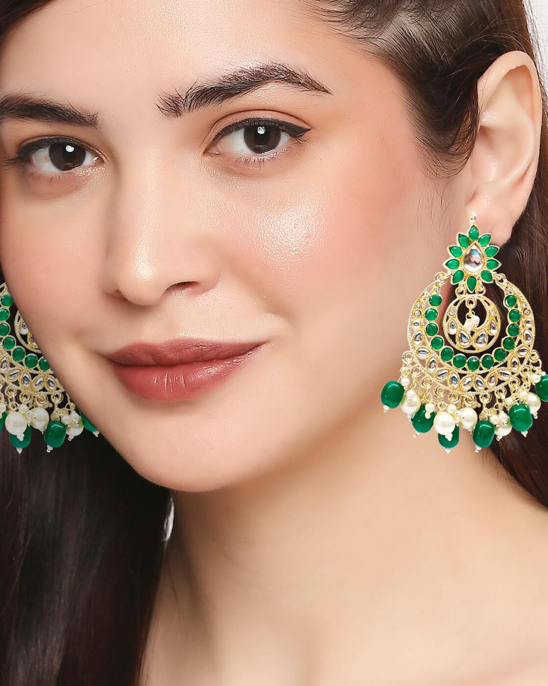 Buy I Jewels Gold Chandbali Earrings For Women Online at Best Prices in  India - JioMart.