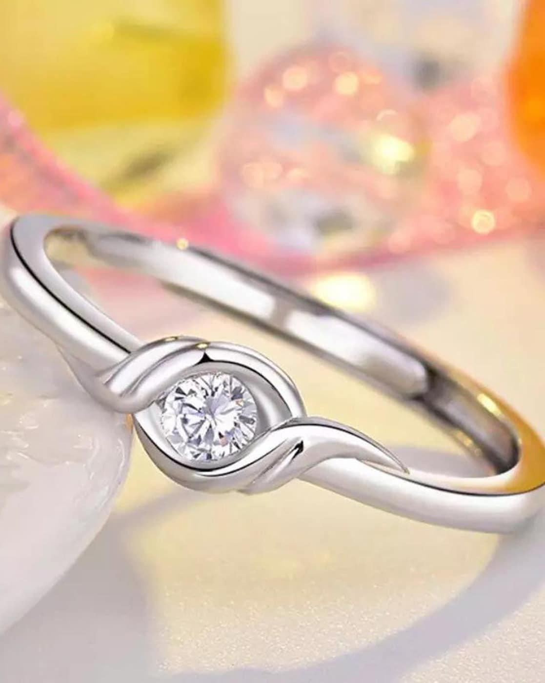 Buy JSS MART PRESENT Delicate Rings For Women Crystal Silver Plated Heart  Design Adjustable Silver Ring Finger Couple Ring For Women Girls Men Boys  Rings Wife Girlfriend Valentine Love Gifts Online In