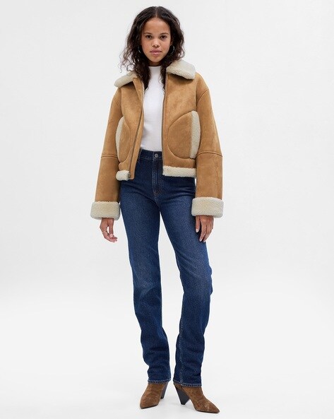 Gap shearling on sale coat