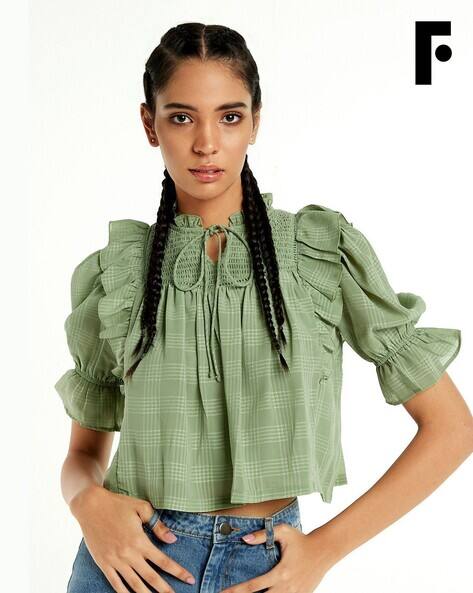 Buy Mint Green Tops for Women by FOUNDRY Online | Ajio.com