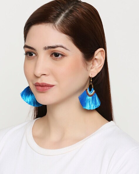 Golden Hoop Tussle Earring | Buy Premium Quality Jewelry Upto 70% Off