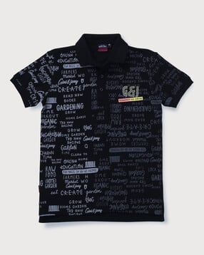 gini & jony Boys Typographic Print Regular Fit Polo T-Shirt-picture-14