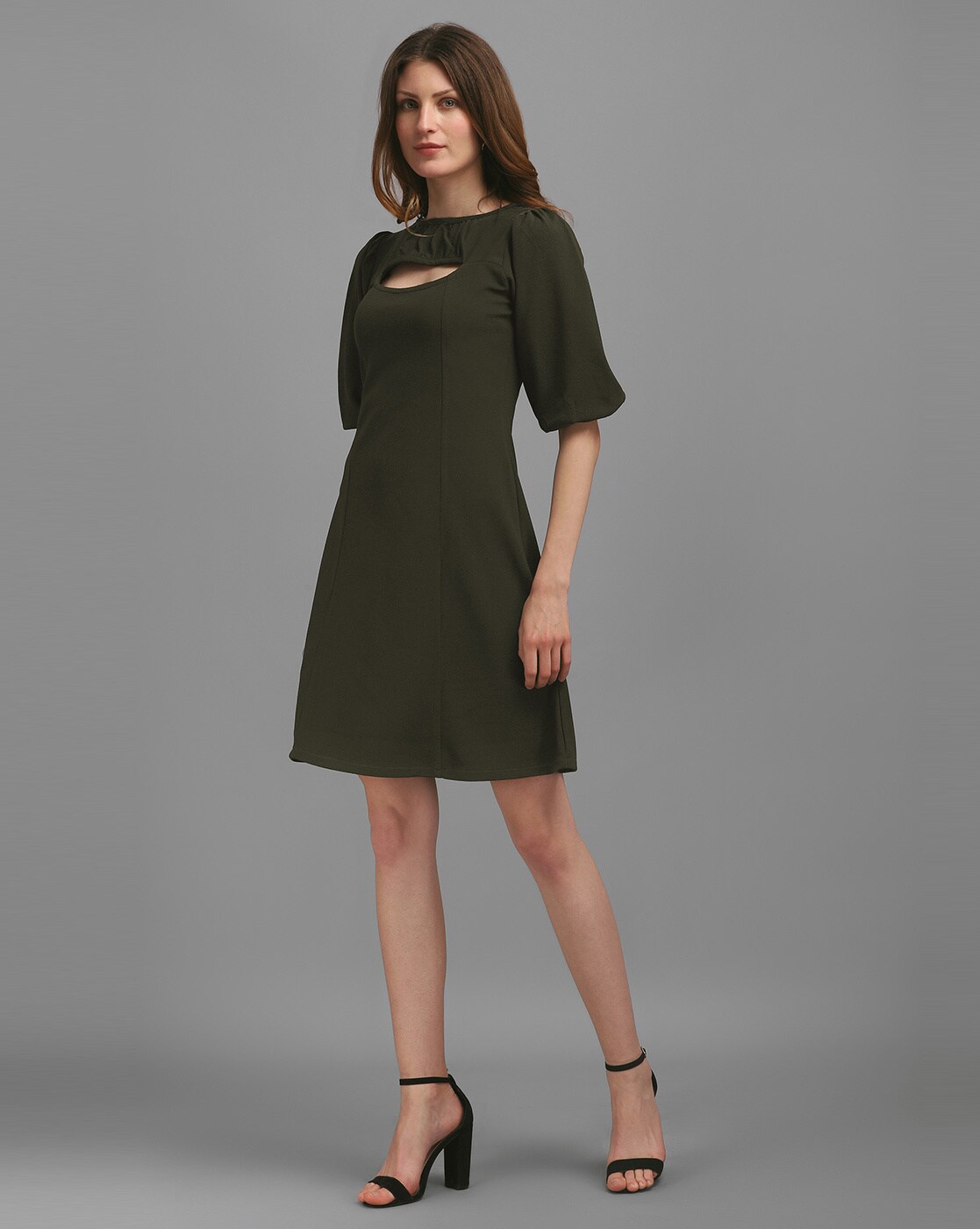 Buy Olive Green Dresses for Women by ProEarth Online | Ajio.com