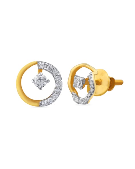 Illusion 6 diamonds earrings | Golden Flamingo