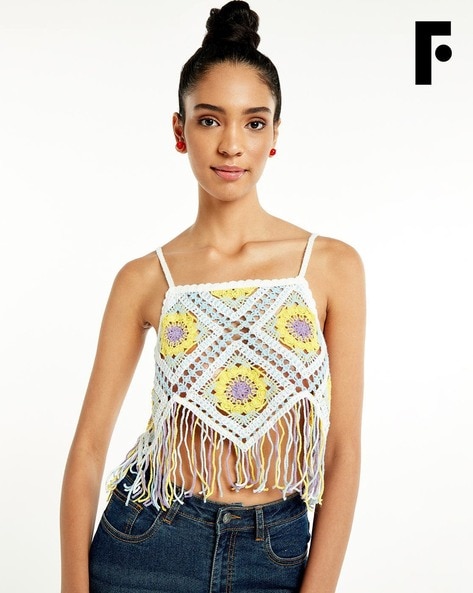 Crochet top cheap with tassels