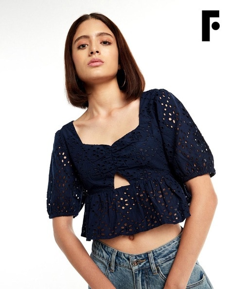 Buy Navy Blue Tops for Women by FOUNDRY Online