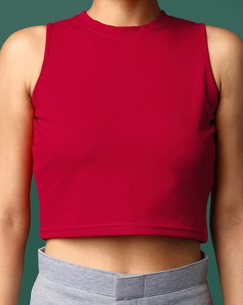 Round-Neck Crop Top