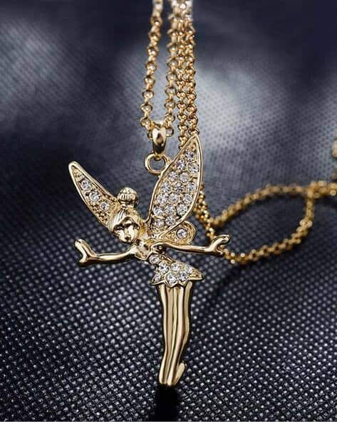 Angel Stone Necklace Silver Angel Wing And Aquamarine Birthstone