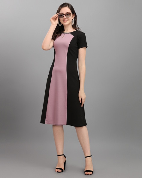 Color block fit 2024 and flare dress