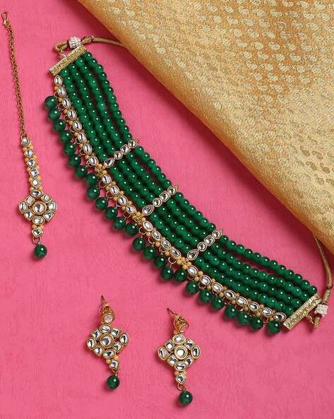 Emerald Drop Choker Necklace– Admirable Jewels