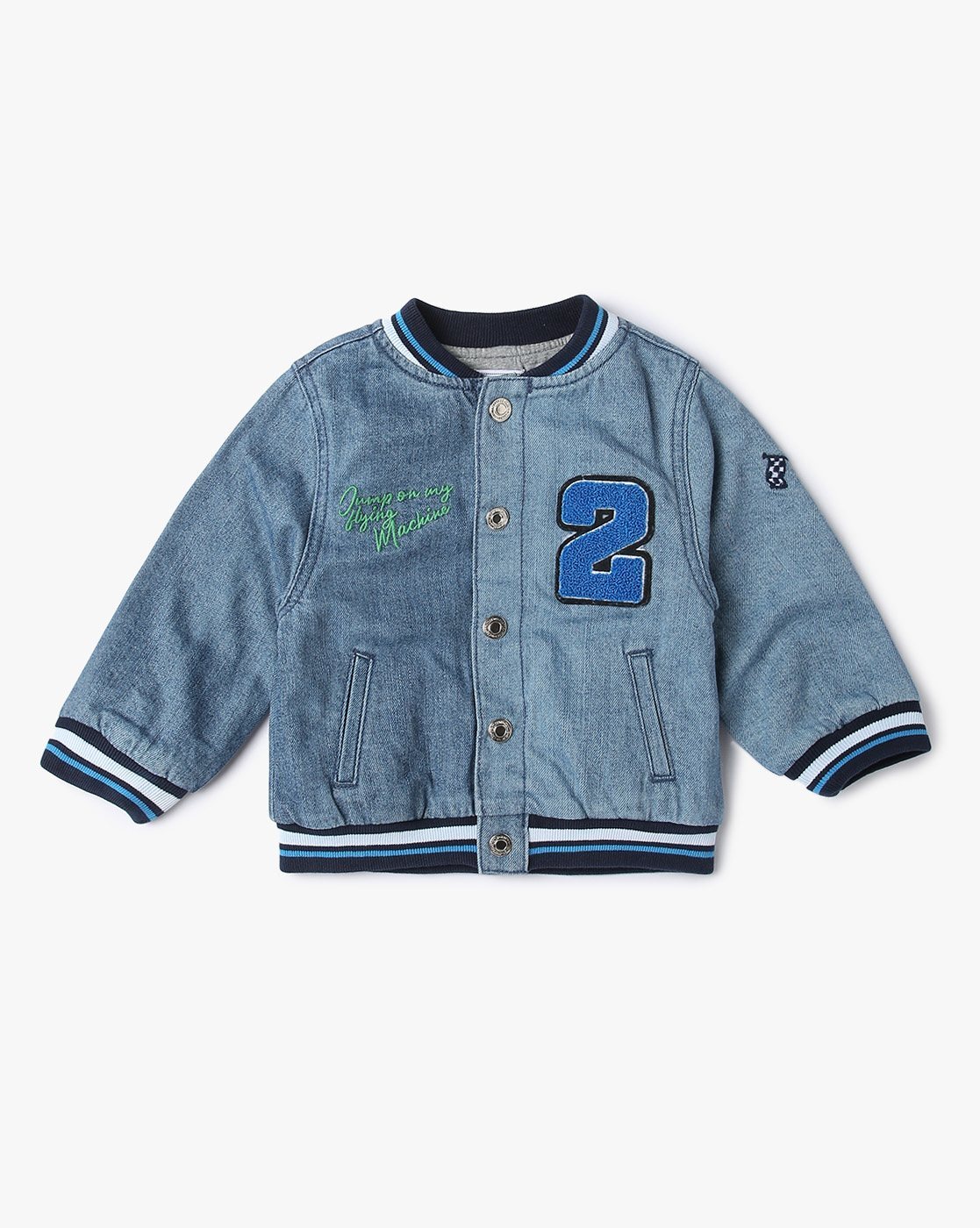 X Ray Boy's Cotton Denim Jacket In Acid Blue Size Small : Target