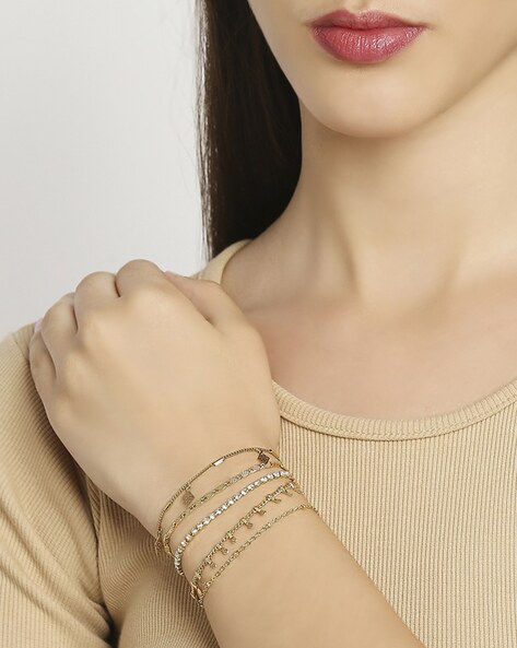 Dainty Gold Bracelets for Men Women, Adjustable Bracelet Chain Gold  Bracelets Jewelry,black，G149654 - Walmart.com