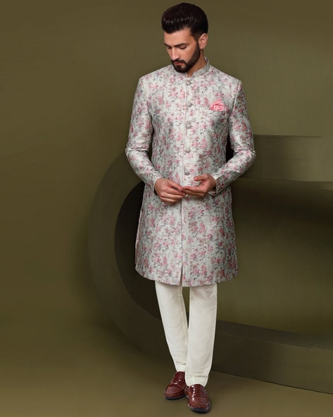 Mens 2025 floral sherwani