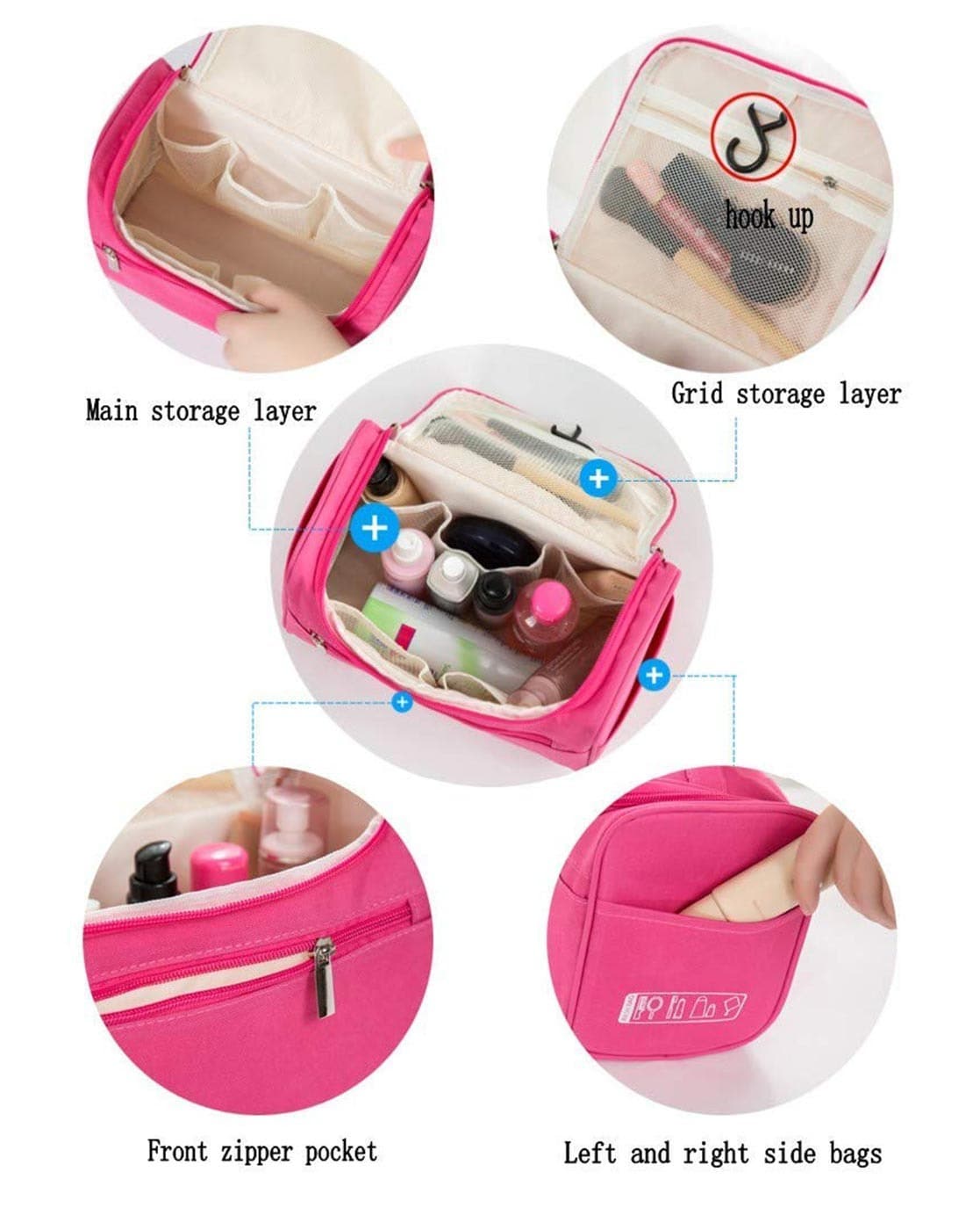 Product image of Awestuffs Women Zip Closure Makeup Bag