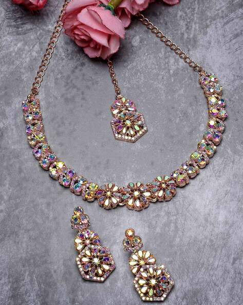 CDE Jewelry Sets for Women Rose Gold Jewelry India | Ubuy
