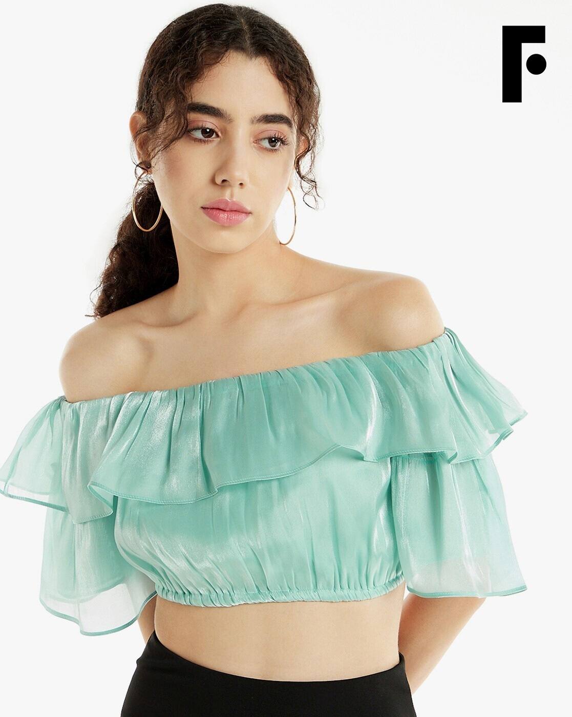 トップス theredthread S fluffy tie tops cropped b THEREDTHREAD / ザレッドスレッド】S fluffy tie tops cropped