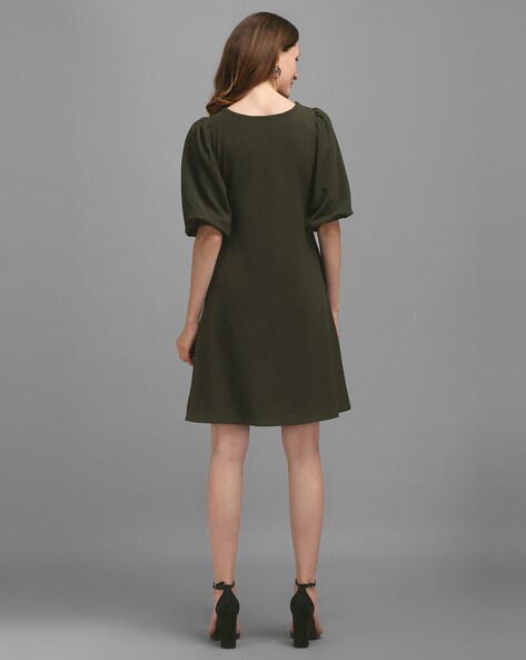 Cos olive hot sale green dress