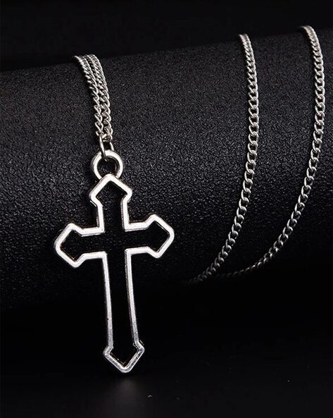 Sterling Silver & Onyx Cross Pendant Necklace – Smyth Jewelers