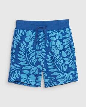 gap kids Floral Print Shorts with Drawstring Waist-picture-51