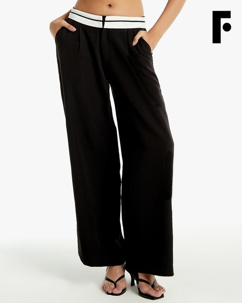 Cotton On low rise wide leg trousers in black | ASOS