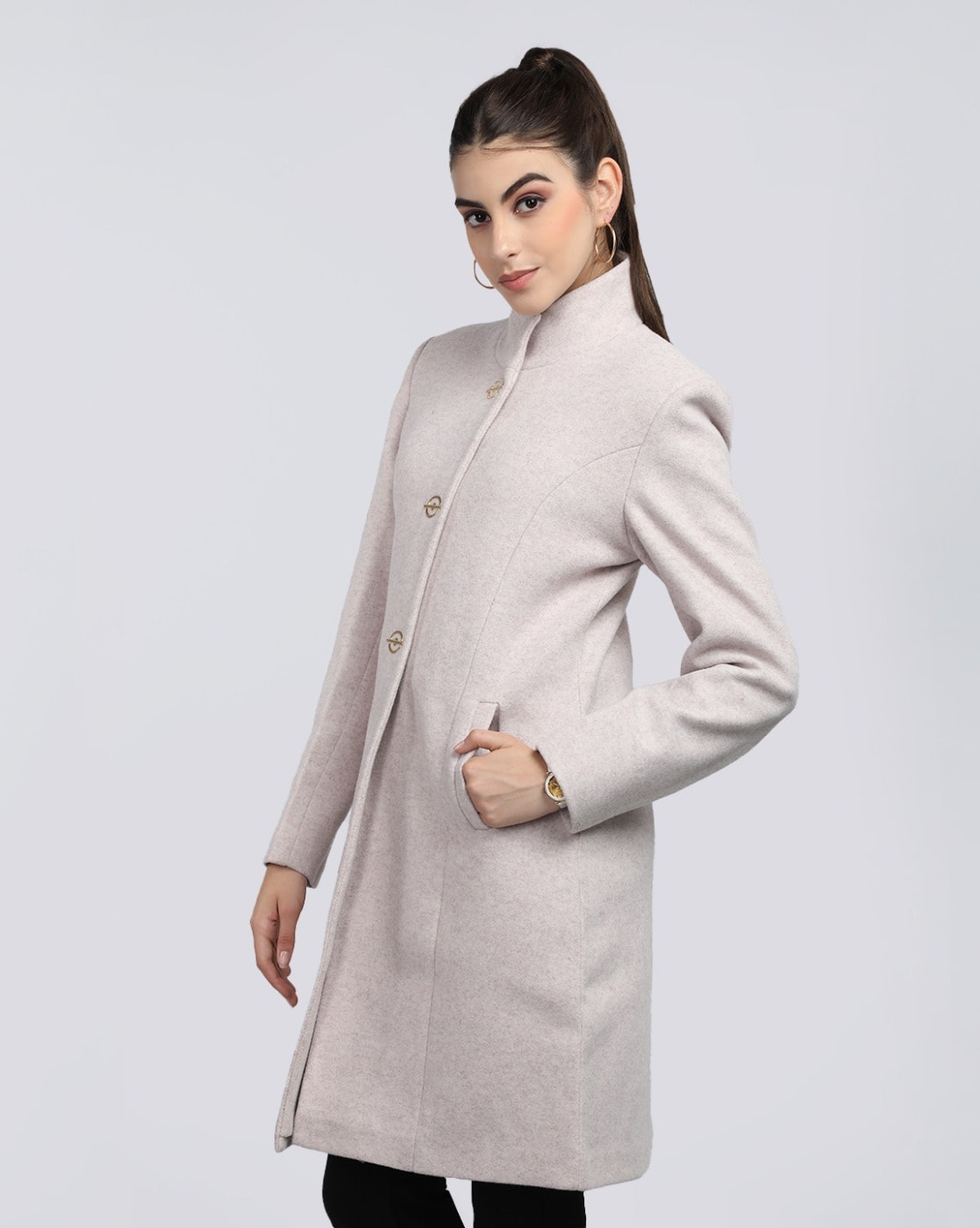 Peach on sale wool coat