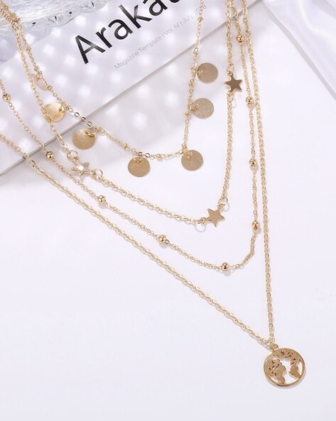 Buy Gold Necklaces Pendants for Women by Oomph Online Ajio