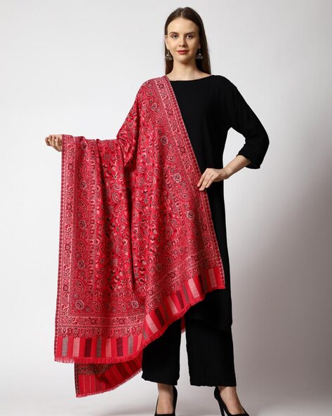 Floral Print Woolen Shawl Price in India