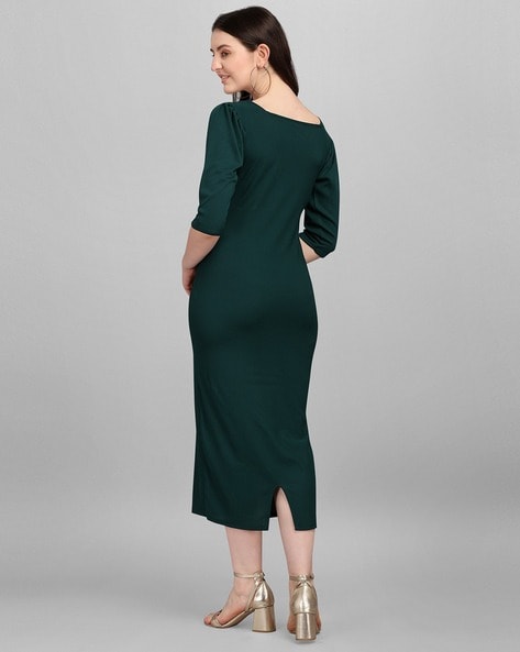 Green bodycon dress clearance outfit