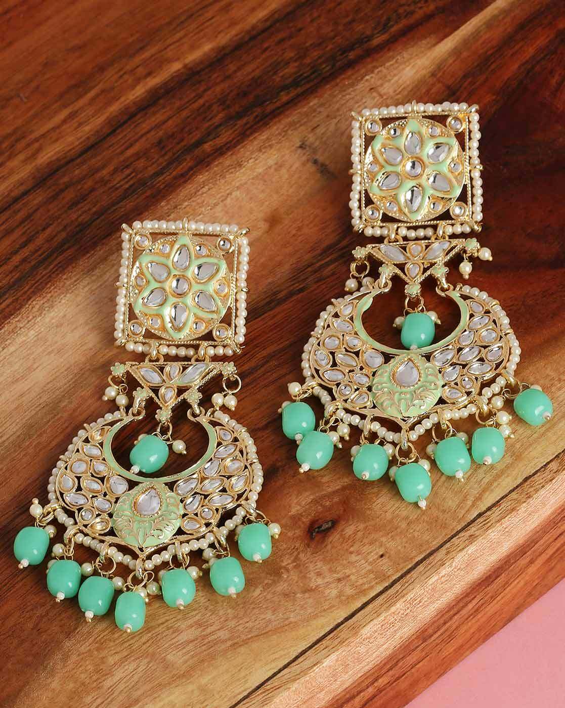 Small Pista Green Stone Earring | Small Earring | Johori