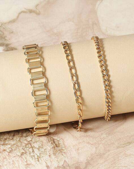 Oomph Set of 3 Link Chain Bracelets