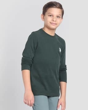u.s. polo assn. Boys Regular Fit Crew-Neck T-Shirt with Logo Embroidery-picture-53
