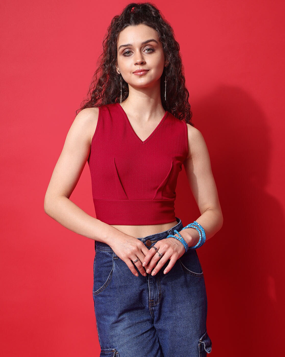 Buy Red Tops for Women by Purvaja Online