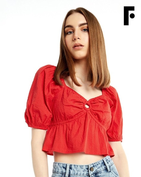 Orange Tops for Women by FOUNDRY Online | Ajio.com
